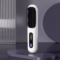 USB Charging Wireless Portable Hair Straightener - White