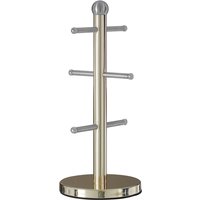 Hirano 6 Cup Gold Finish Mug Tree - Gold