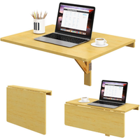 Wall Mounted Folding Table - Brown