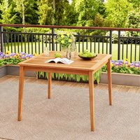 Outdoor Square Table for 4 People - Brown