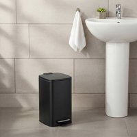 SONGMICS 8L Soft-Close Pedal Bathroom Bin - Black
