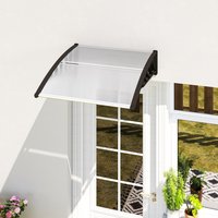 Outsunny Front Door Canopy Outdoor Awning for Front Back Door - Clear