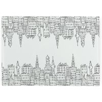 Cityscape Smooth Glass Worktop Saver - Small Chopping Board - Black