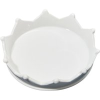 Four Candle White Ceramic Crown Tray 19cm Decorative Dish
