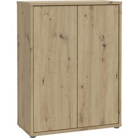 Alice Springs Shoe Cabinet with 2 Doors Push-Open in Butter Yellow - Artisan Oak