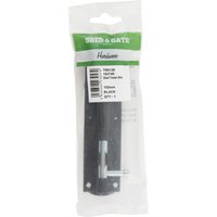 Shed and Gate Steel Tower Bolt Black - 6in