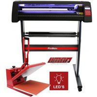 Vinyl Cutter LED Clam Press and SignCut Software - Black