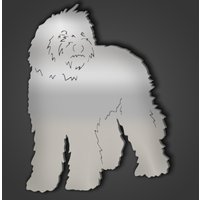 Labradoodle Style 1 Silver Acrylic Mirror - Silver