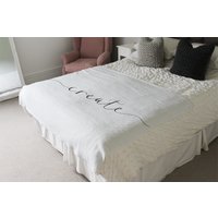 Text Create Blanket - White