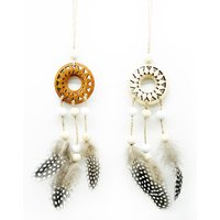 Emerald Forest, Hanging Feather Dreamcatcher Emerald Forest, Hanging Feather Dreamcatcher