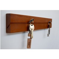 Decorotika, Cleppa 40 cm Wide Handmade Solid Wood Key Holder Key Organizer - Medium Colour Decorotika, Cleppa 40 cm Wide Handmade Solid Wood Key Holder Key Organizer - Medium Colour