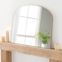 Simple Arched Plain Mantle Mirror - Gold