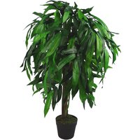 Large Artificial Mango Tree Plant - Green / 80cm