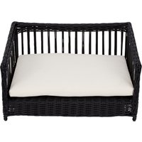 Teamson Pets Clotho Outdoor Wicker Daybed - Cream - Brown