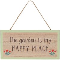 , The Garden is my Happy Place Sign - Neutral , The Garden is my Happy Place Sign - Neutral