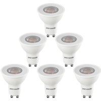 75W LED 7W GU10 Warm White Bulb - White / 6