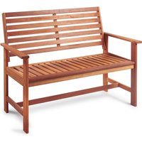 VonHaus, 2 Seater Hardwood Garden Bench - Natural VonHaus, 2 Seater Hardwood Garden Bench - Natural
