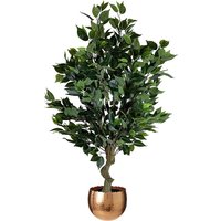 Leaf Large Realistic Artificial Ficus Tree - Bush Ficus Copper Curve / 62cm