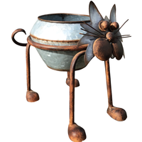 Nodding Head and Tail Cat Planter - mixed