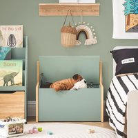 SoBuy Kids Storage Bench Children Toy Chest - Green