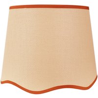 Dutton Large Natural Fabric Scallop Edge Lamp Shade - Rust