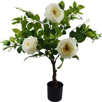 White Camellia Rose Plant Artificial - Camellia Rose