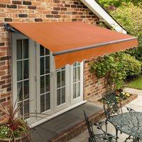 Patio Awning Charcoal Frame Manual - Terracotta / 18cm / 31kg / 4cm