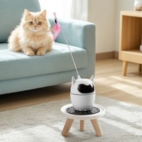 Kidkid Cat Laser Toy Rechargeable Automatic with Remote Control - White