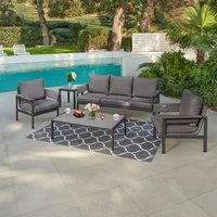 Valetta Aluminium Conversation Set - Grey