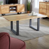 Live Edge Solid Occasional Acacia Top Coffee Table - Natural