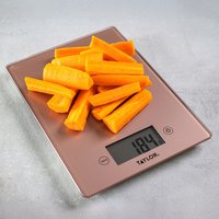 Taylor Pro Glass Digital 5Kg Kitchen Scales - Rose Gold - Grey