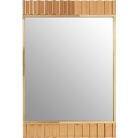 Tia Small Gold Finish Square Wall Mirror - Gold
