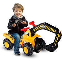 Kids Ride on Digger Toddler Construction Toy Car - Yellow & Black