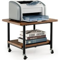 2 Tier Mobile Printer Stand - Brown