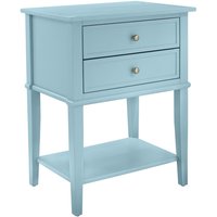 Franklin Accent Table 2 drawers - Blue