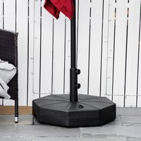 Outsunny Octagonal Garden Parasol Base - Black