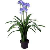 Blue Flower Artificial Blossom Plant Agapanthus with pot - Blue Flower