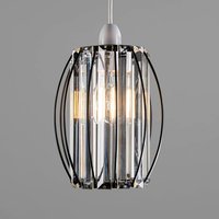 Cylinder Shape K9 Crystals Light Shade - Black