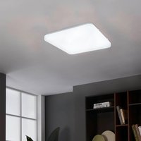 Eglo Frania-S LED Ceiling Light - Square White Crystal Effect 28cm (D) - White