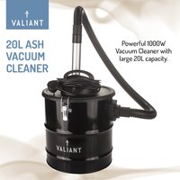 800W 20L Ash Vacuum Cleaner with HEPA Filter for Stoves and BBQs - Black