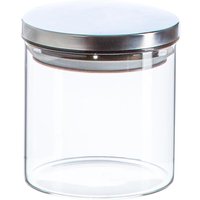 Scandi Storage Jar with Metallic Lid - 550ml - Silver / 1