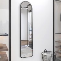 Arched Metal Full Length Mirror - Black / 150cm