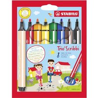 Triangular Fibre-Tip Pens - STABILO Trio Scribbi - Multi