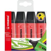STABILO BOSS ORIGINAL Highlighters - Red / 4