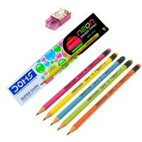 Neon Eraser Tipped Pencils - Neutral