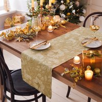 Gold Stag Digitally Printed Table Runner - Gold / 230cm