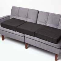 Quilted Polyester 3 Seater Orthopaedic Booster Cushion Cover - Black
