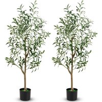 Artificial Olive Tree with Realistic Fruits - Green / CementFoampeppWirePolyester