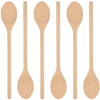 Wooden Cooking Spoon - 35cm - Brown / 6 / Yes