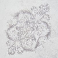 Non-Pasted Non-Woven 3D Embossed Damask Wallpaper Roll - Dusty White